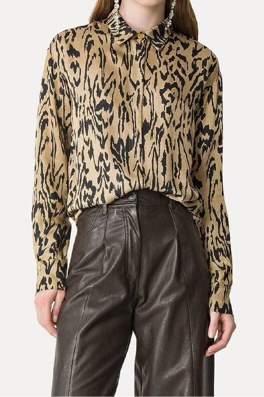 Moiree Satin Shirt in Honey