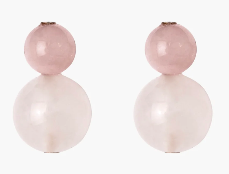 Cara Earrings Rose Quartz