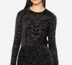 JULIE BURNOUT VELVET TOP