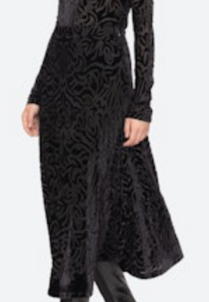 JULIE VELVET MIDI SKIRT