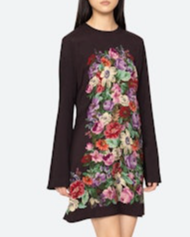 VIKTORIA PRINT L/SLV MINI DRESS