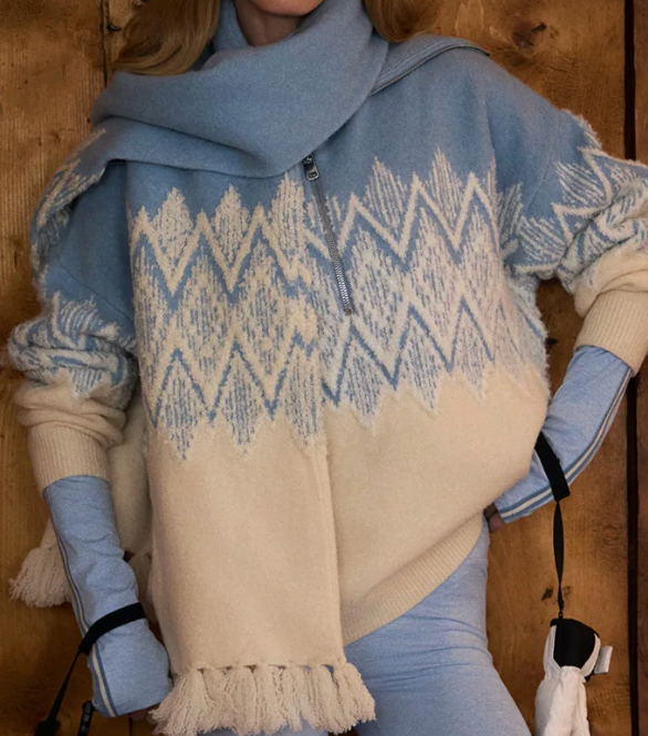 Hedda Fairisle Half-Zip Knit