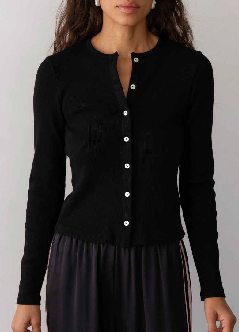 Rib Cardi Top
