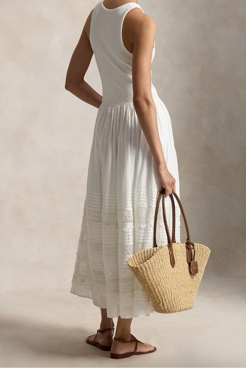 Lace-Trim Tank Dress