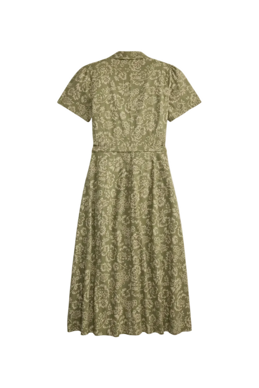 Floral Belted Midi Dress