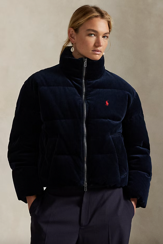 Corduroy Puffer Coat