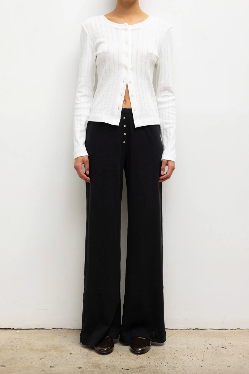 Pointelle Classic Crew Cardigan