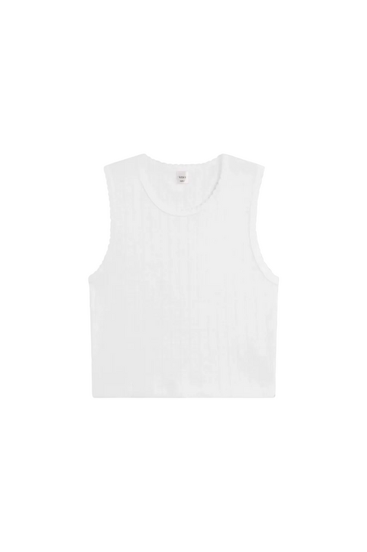 Pointelle Sleeveless Crew