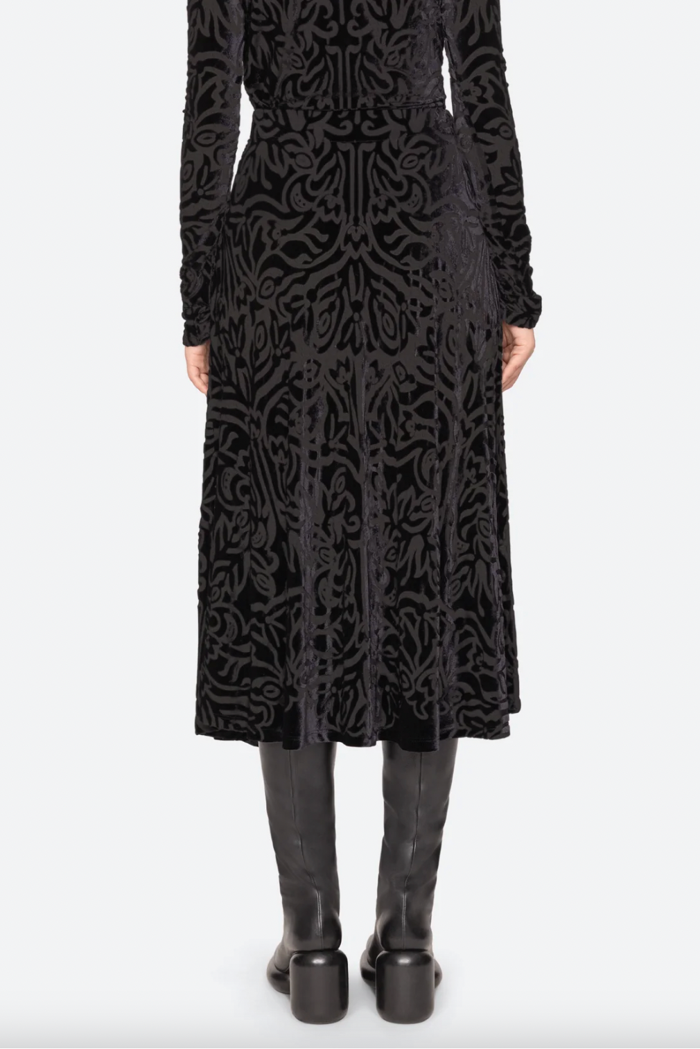Julie Velvet Midi Skirt