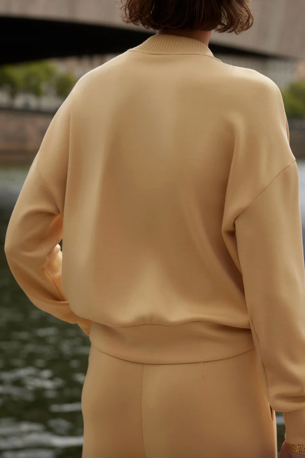 Reena Button Front Sweat