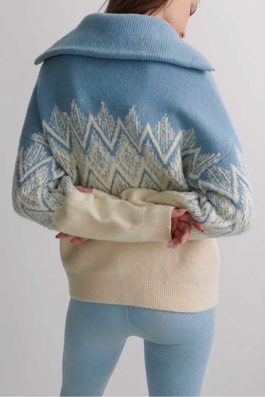 Hedda Fairisle Half-Zip Knit