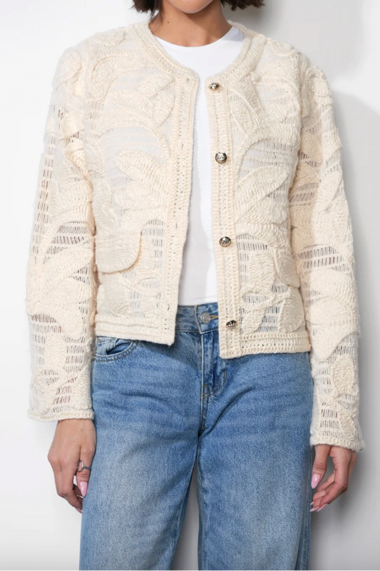 Sutton Open Crochet Cardigan