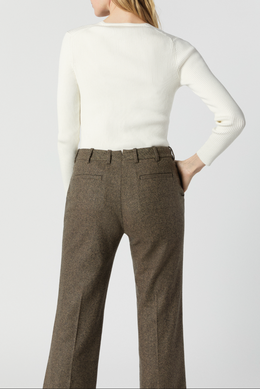 Nia Long-Sleeved Ribbed Henley in Ivory