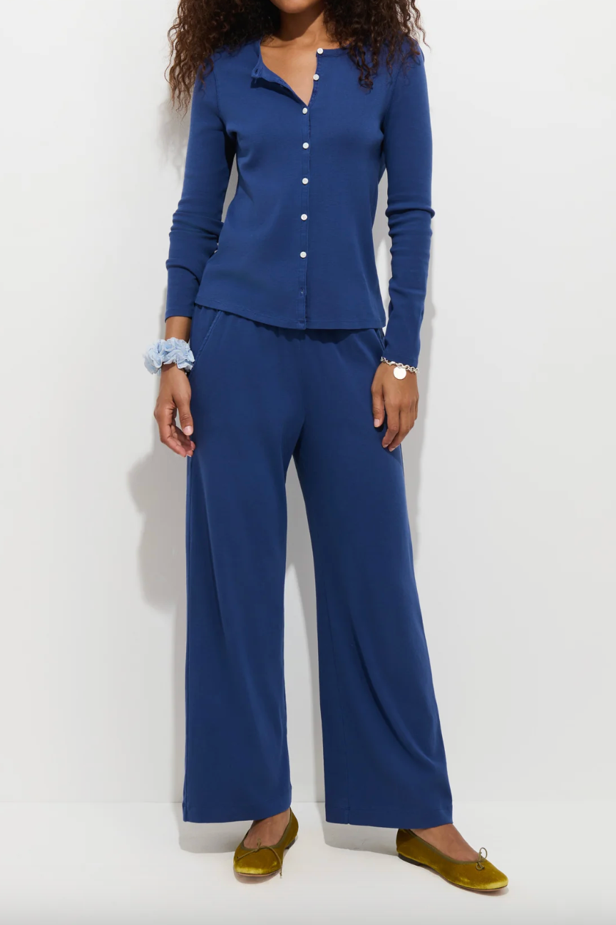 Frankie Pull On Pant in Cotton Rib