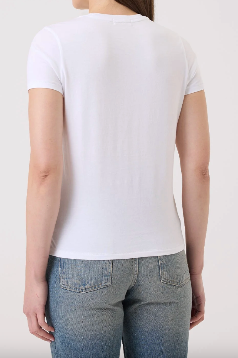Short Sleeve Organic Boy Tee in White