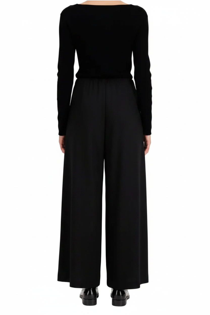 Wide-Leg Cropped Superfine Merino