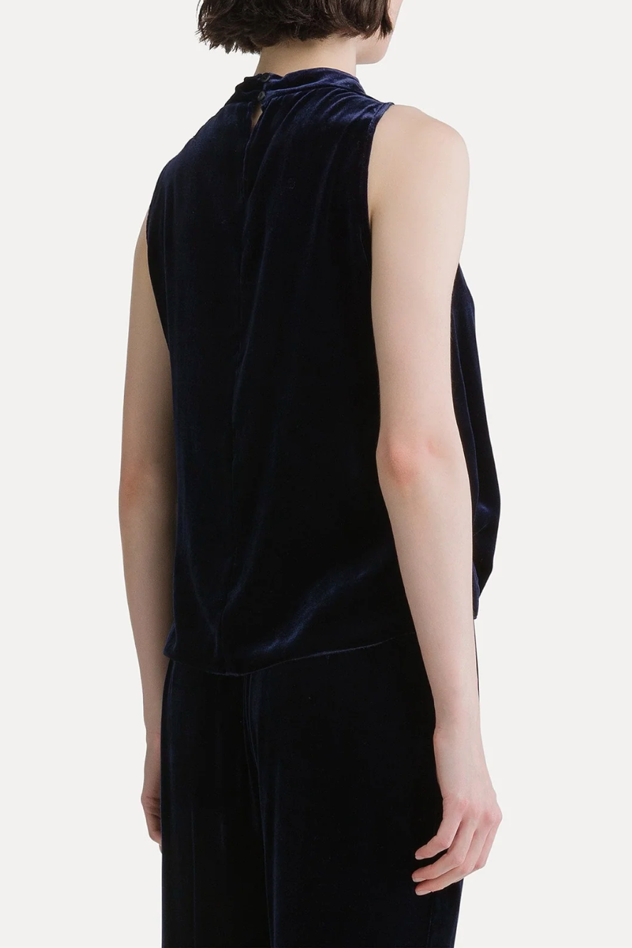 Viscose and Silk Velvet Top