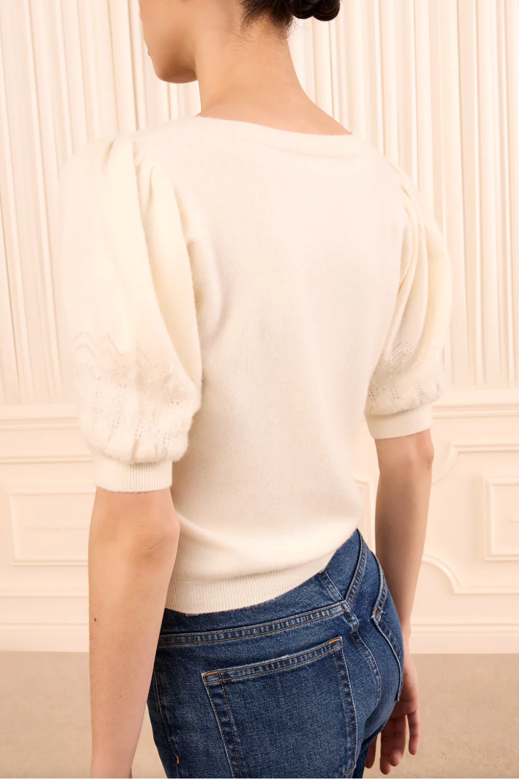 Reina Puff Cashmere Top