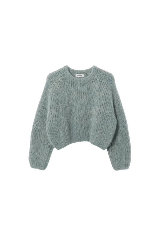 Wool Alpaca Mix Cropped Pullover