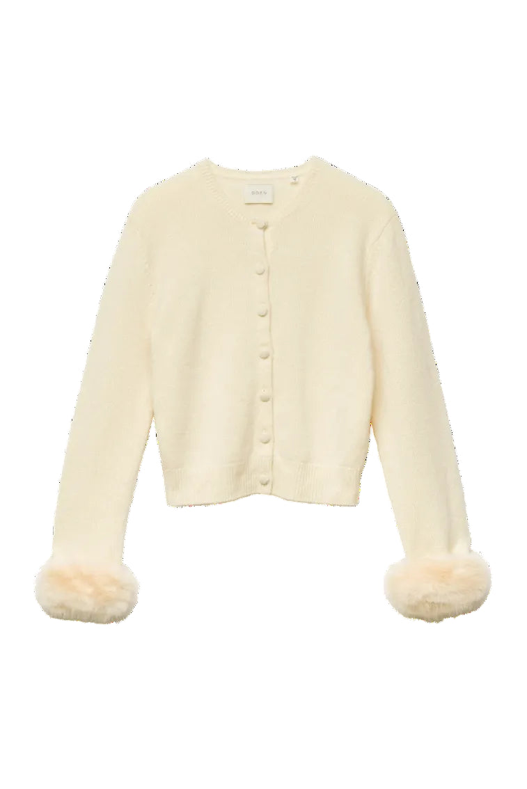 Clara Cashmere Cardigan in Vanilla