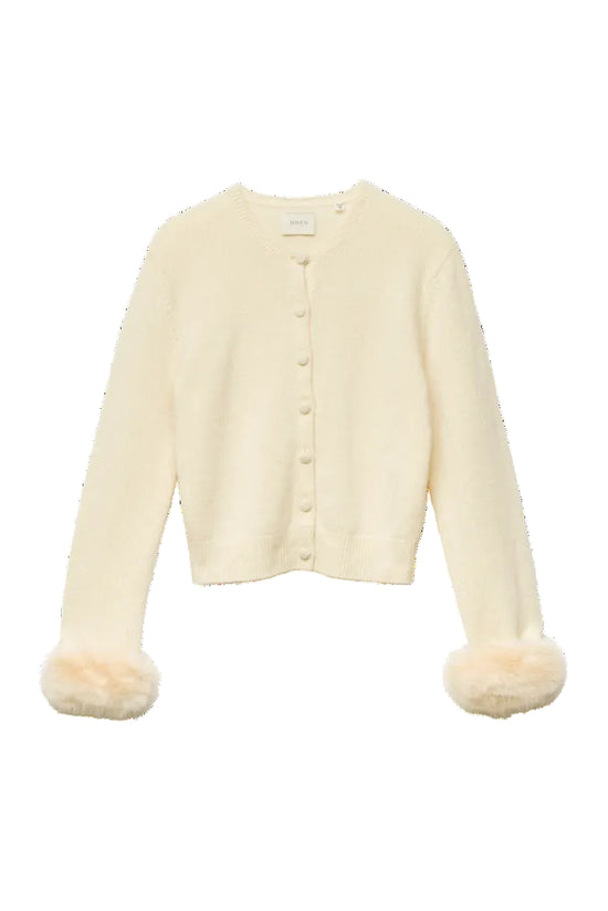Clara Cashmere Cardigan in Vanilla