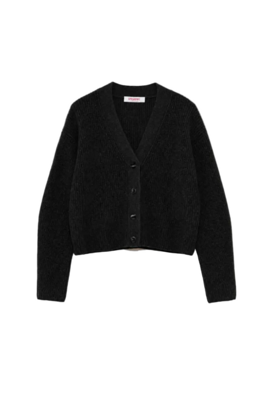 Merino Cashmere Elena Ribbed Cardigan