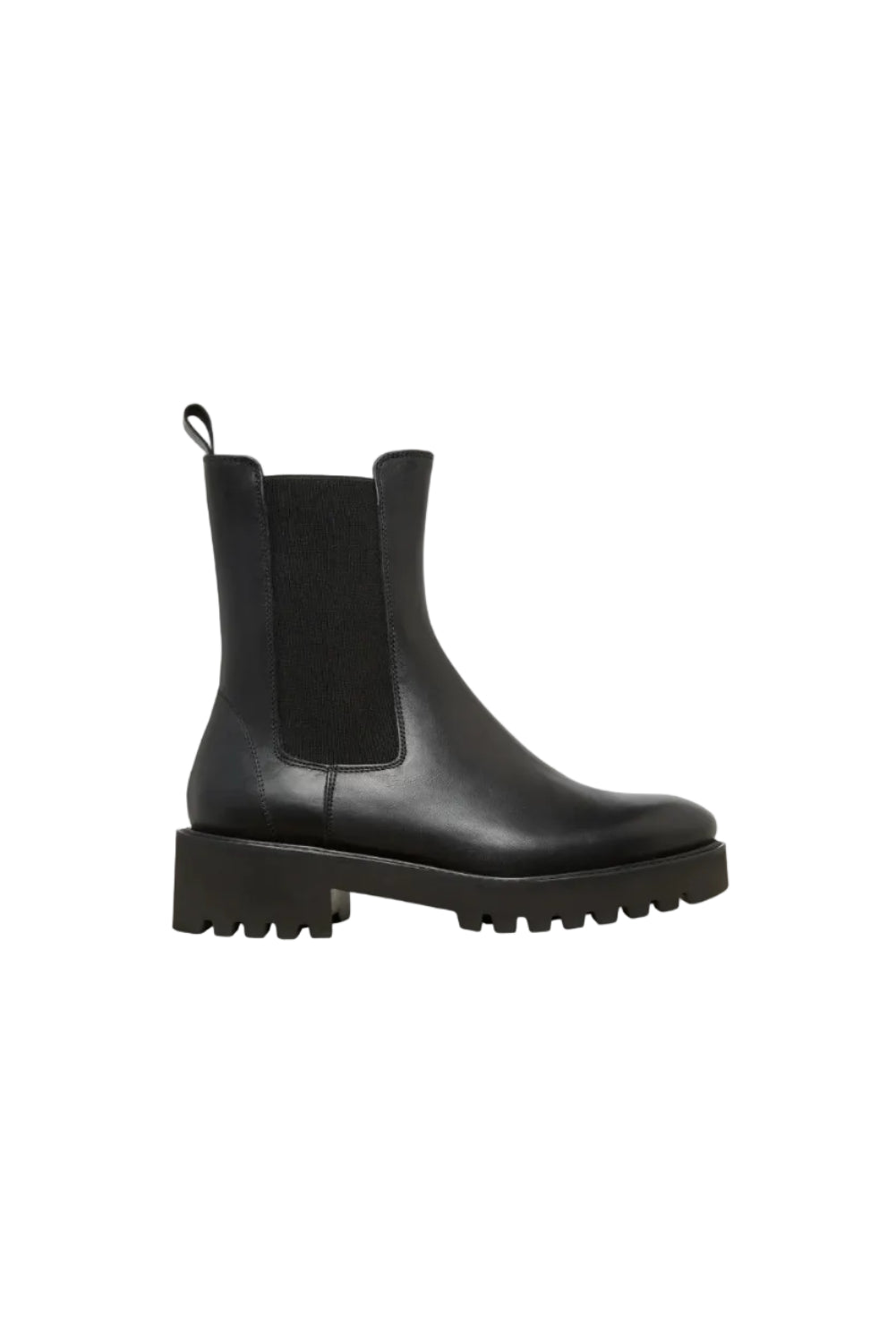 Lug Chelsea Boot in Black Leather