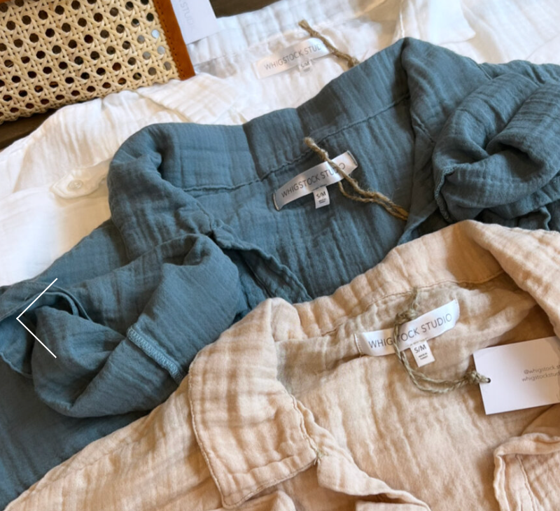 Muslin Boyfriend Button Down Shirt