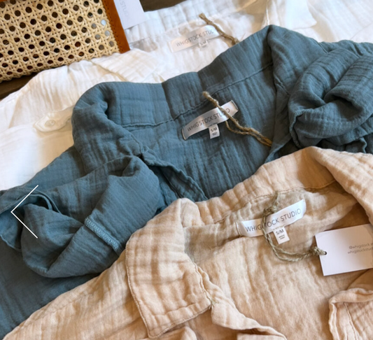Muslin Boyfriend Button Down Shirt