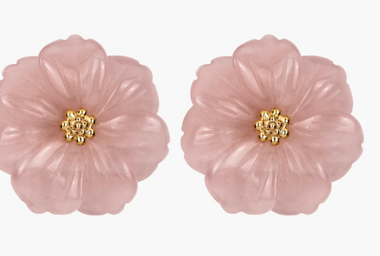 Wynne Earrings Rose Quartz
