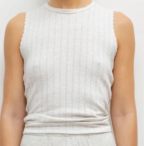 POINTELLE SLEEVSL Tshirt