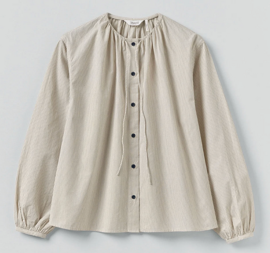 Gathered Stripe Shirt
