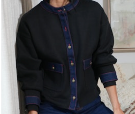 Lila Denim Detail Jacket