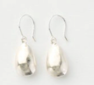 Silver PSTM Afghanistan Kushan Farhat Single Drop Earrings - Silver