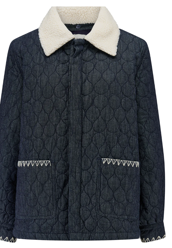 Frida Sherpa Collar Quilted Jacket