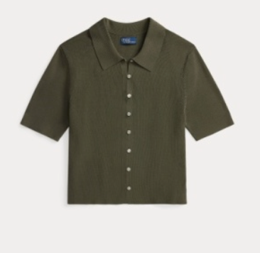 1/30 VISCOSE NYLON-SHORT SLEEVE-POLO CARDIGAN-SWEATER