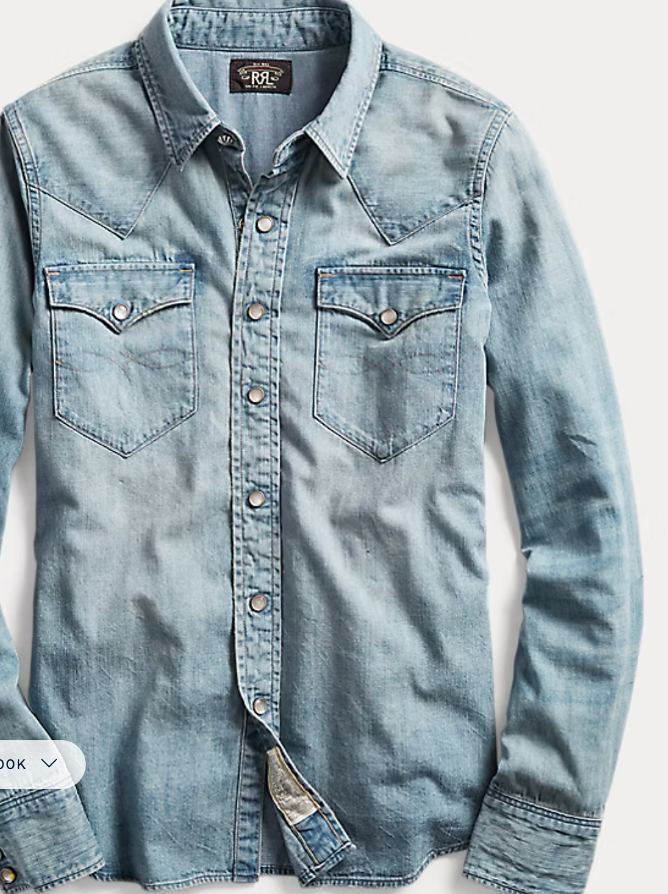 RRL Indigo Denim Western Shirt