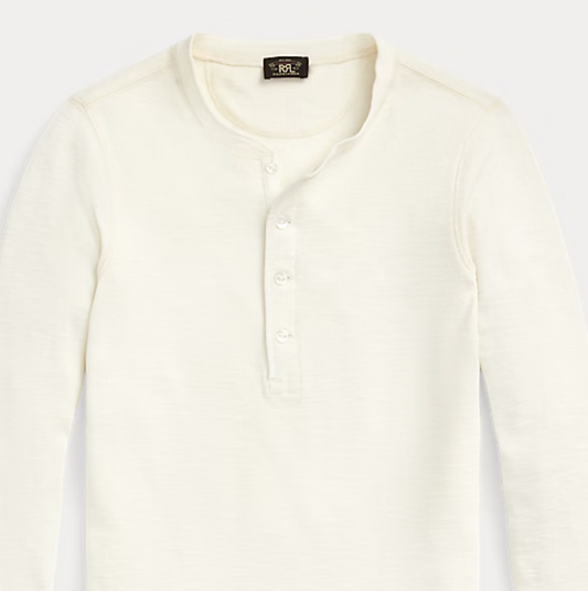 RRL Waffle-Knit Henley Shirt