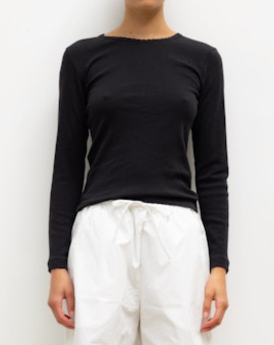 Pointelle Slim Fit Long Sleeve