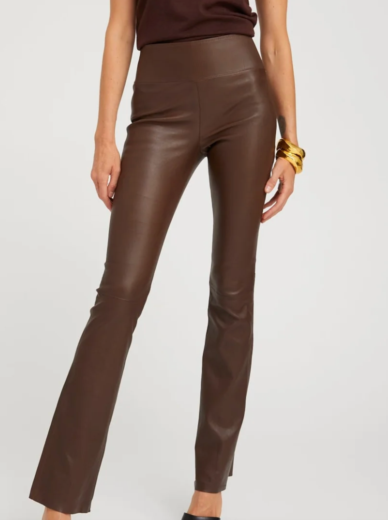 Leather Micro Flare Pants