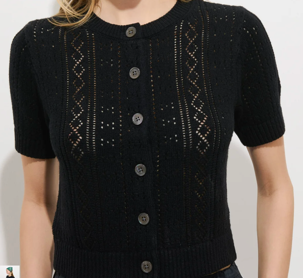 Elle Pointelle Cardigan