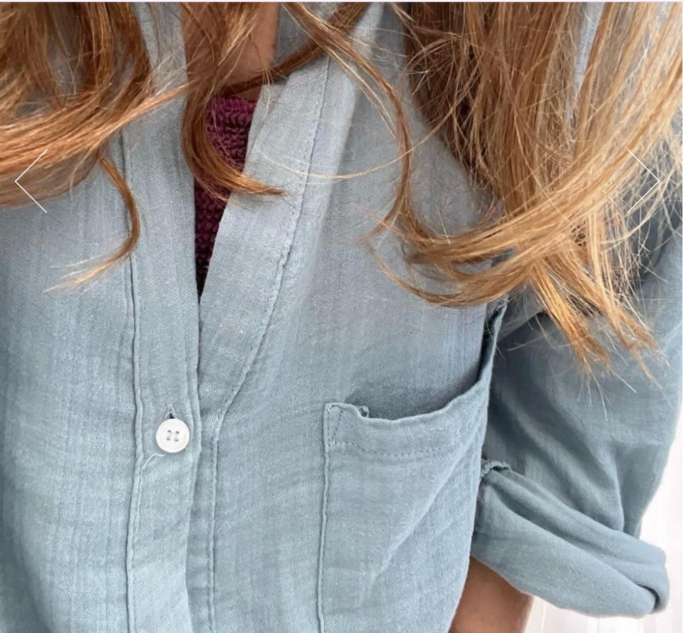 Muslin Boyfriend Button Down Shirt