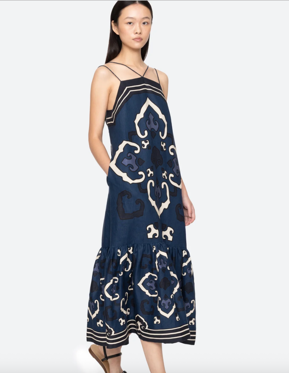 Blaise Print Spaghetti Strap Dress