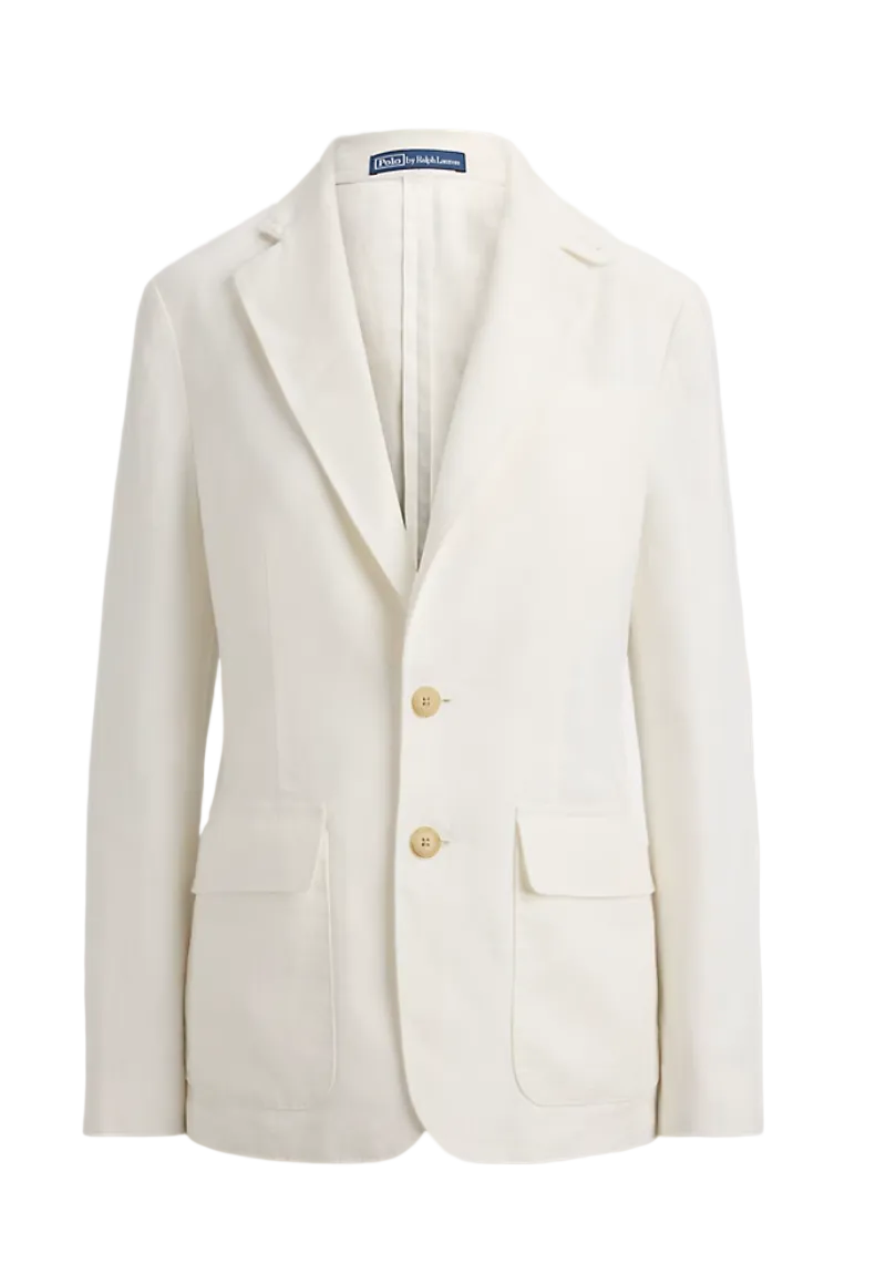 Single-Breasted Linen Blazer