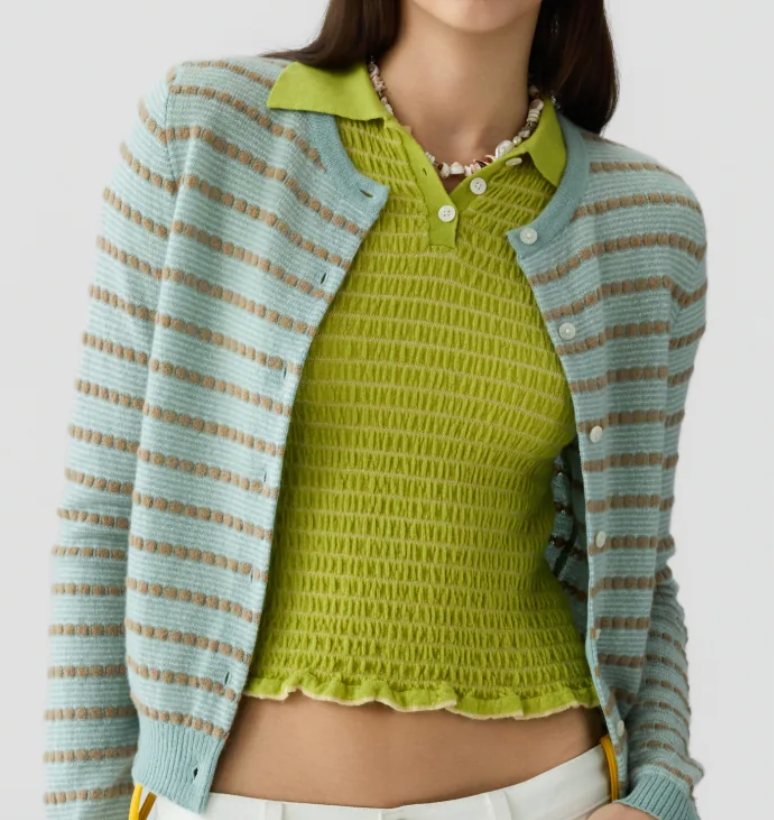 Pebble Stripe Jane Cardigan