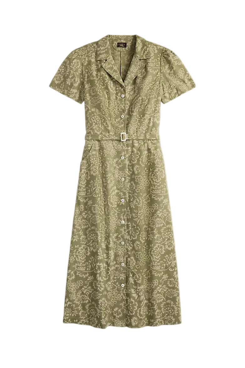 Floral Belted Midi Dress