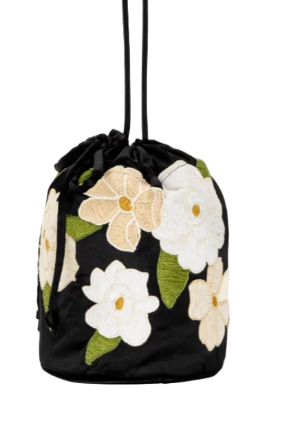 Embroidered Bucket Bag