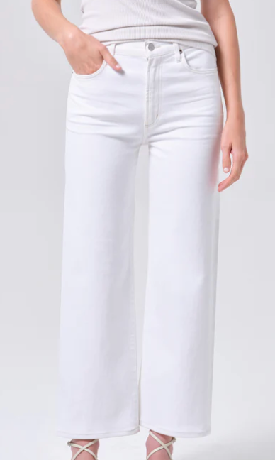 Harper Crop Jeans in White Wash