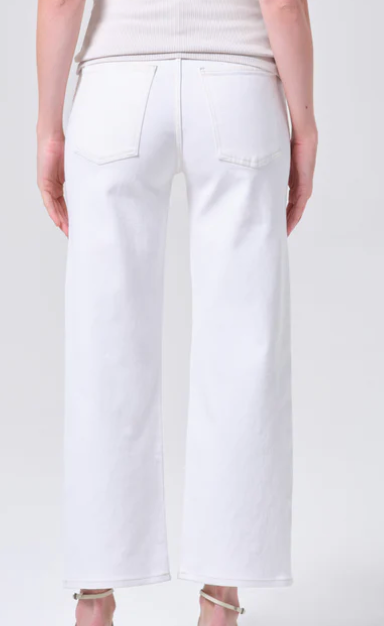 Harper Crop Jeans in White Wash