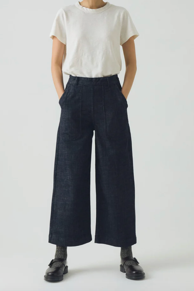 Annie Organic Indigo Side Button Jeans